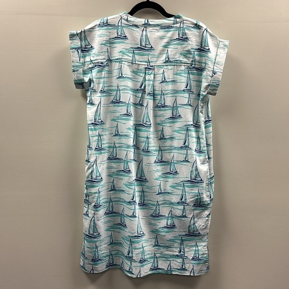 NWT Jayes Studio ‘Sail Away’ Day Dress White Blue Small Preppy Coastal Grandma - Picture 5 of 13